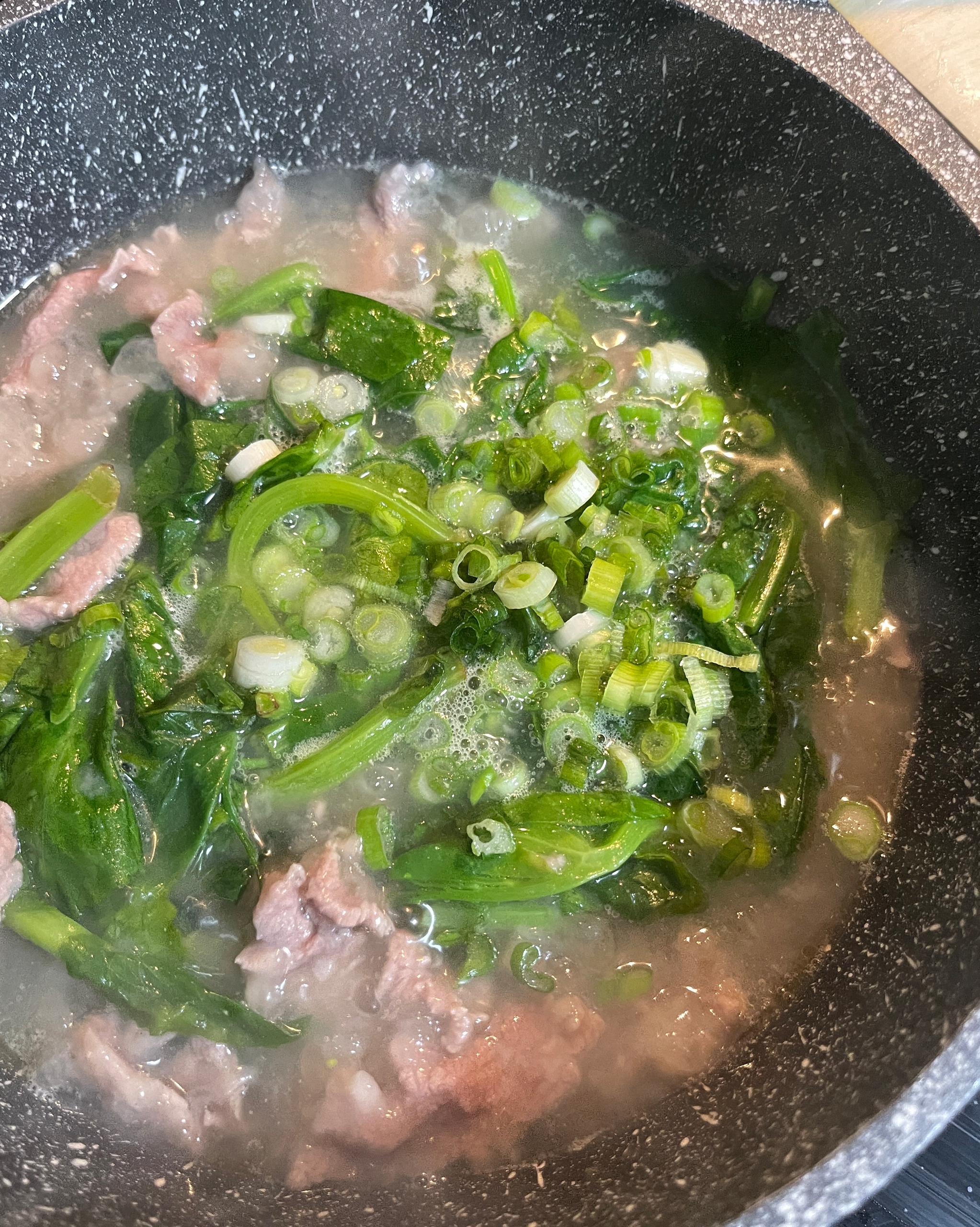 豌豆尖滑肉汤，不浑汤的秘诀的做法