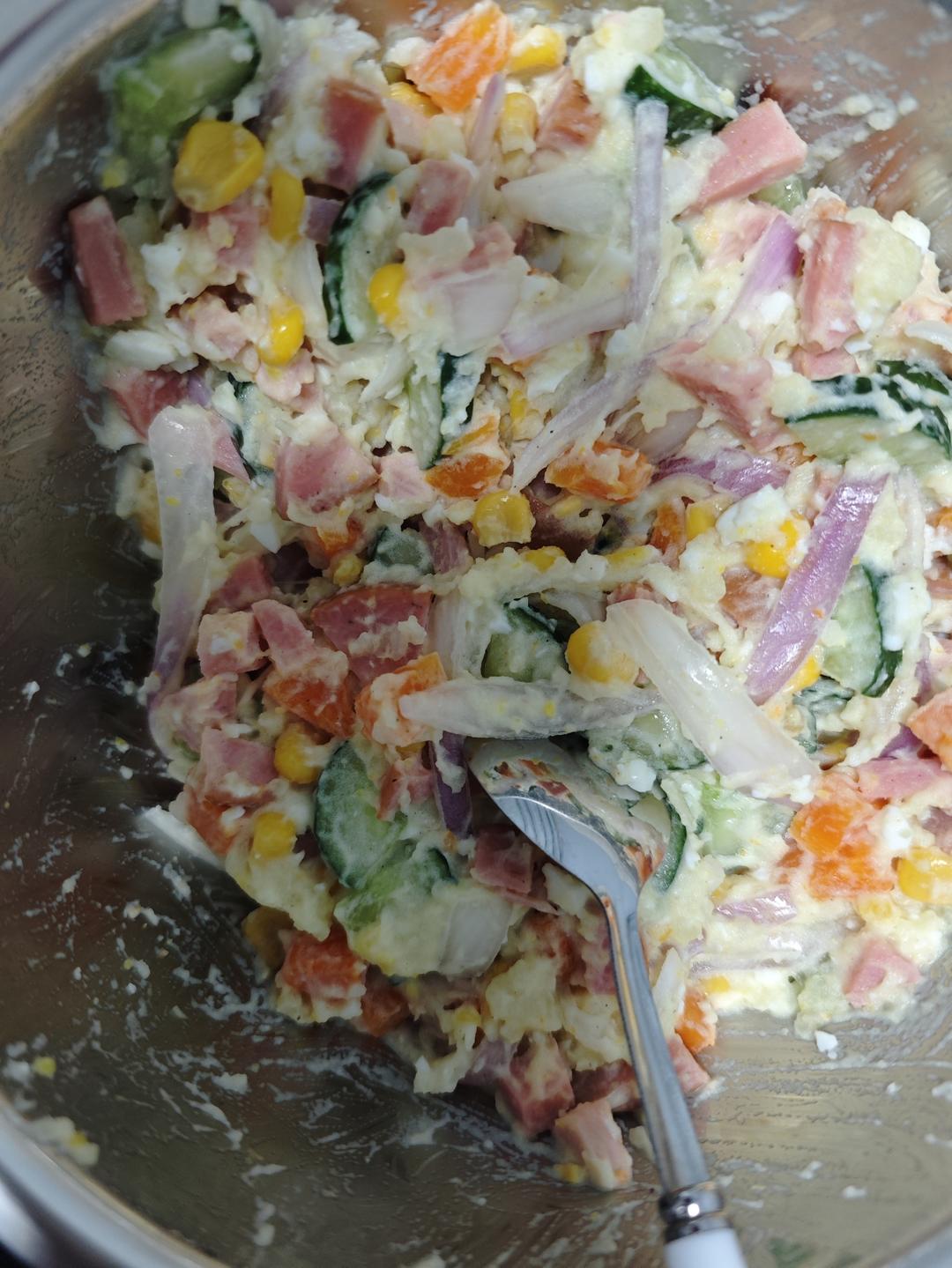 🔥爆好吃的鸡蛋土豆泥沙拉