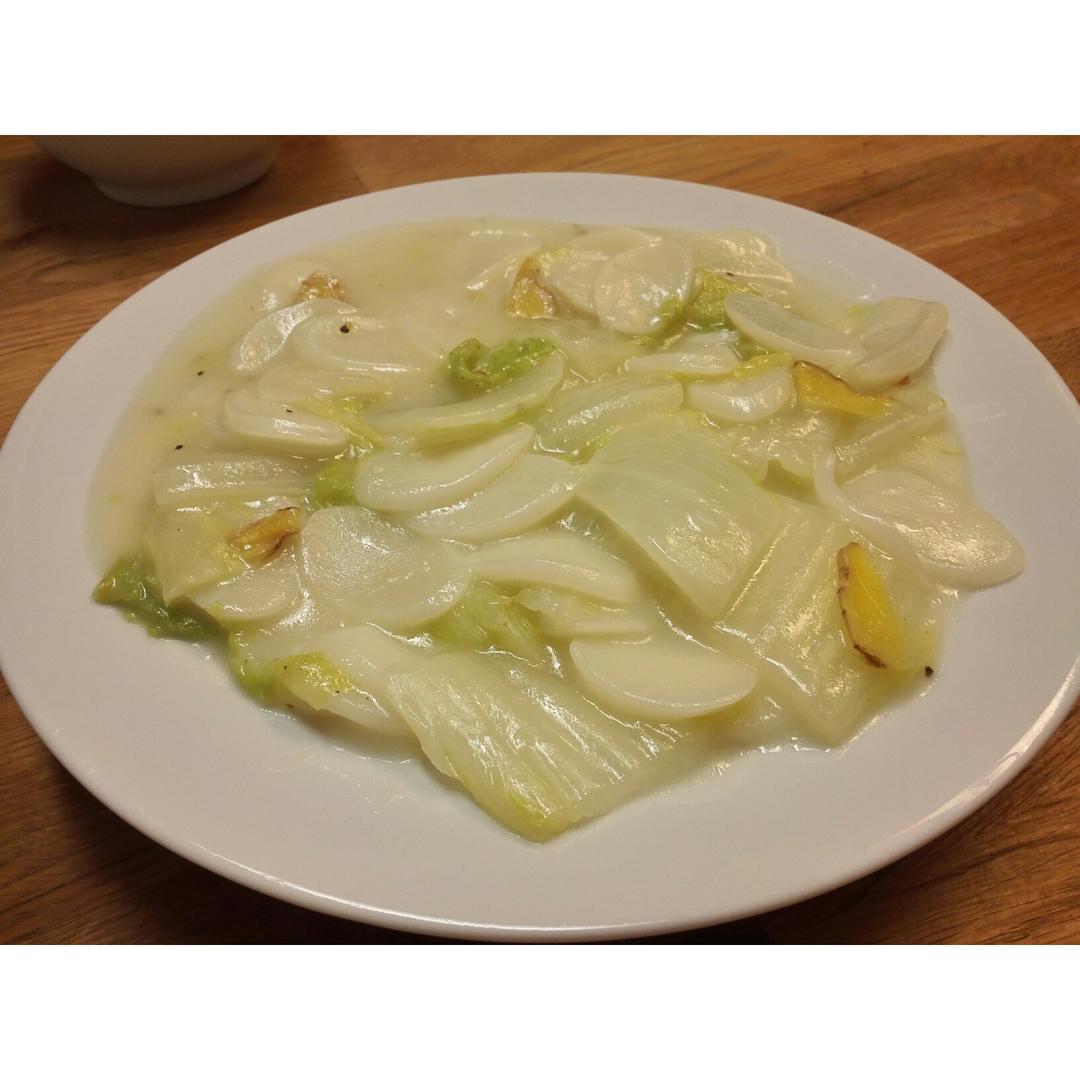 肉丝白菜炒年糕