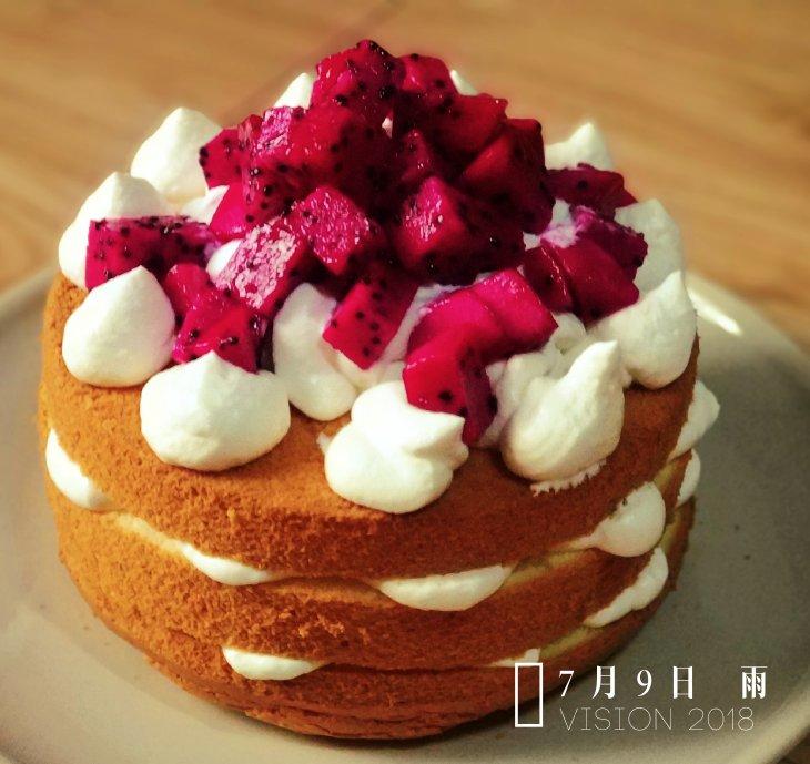 【零失败】不会裱花没关系的水果裸蛋糕 芒果裸蛋糕 完美戚风胚