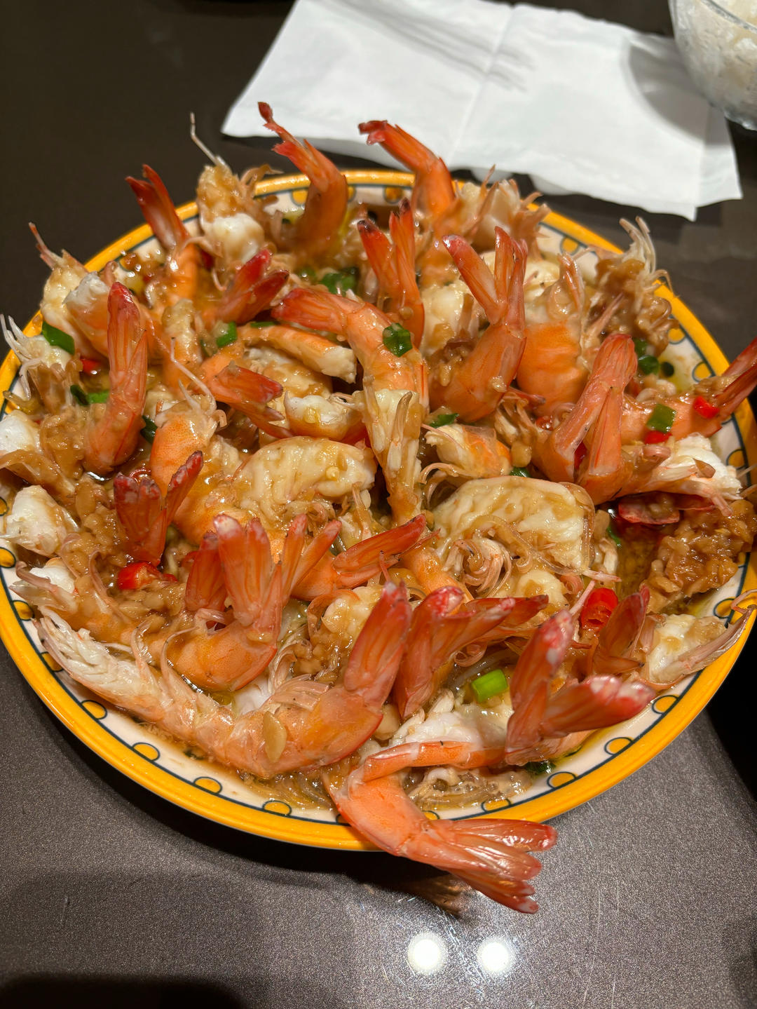 蒜蓉粉丝蒸虾（去虾头版）