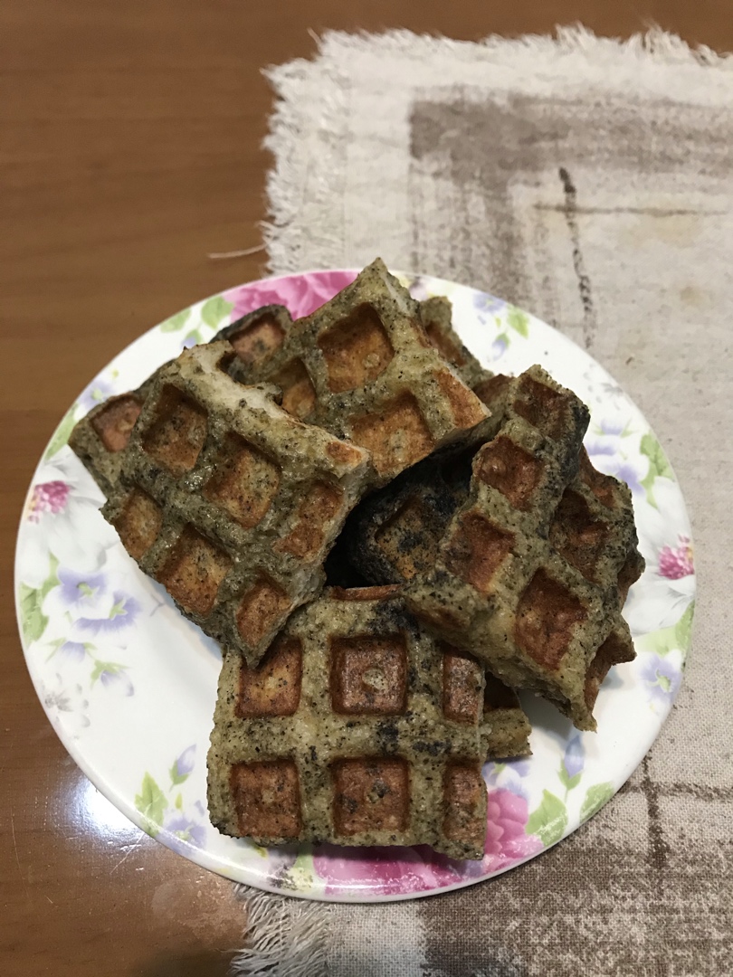 黑芝麻花生—吐司版华夫饼