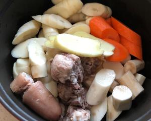 竹薯淮山骨头汤的做法 步骤1