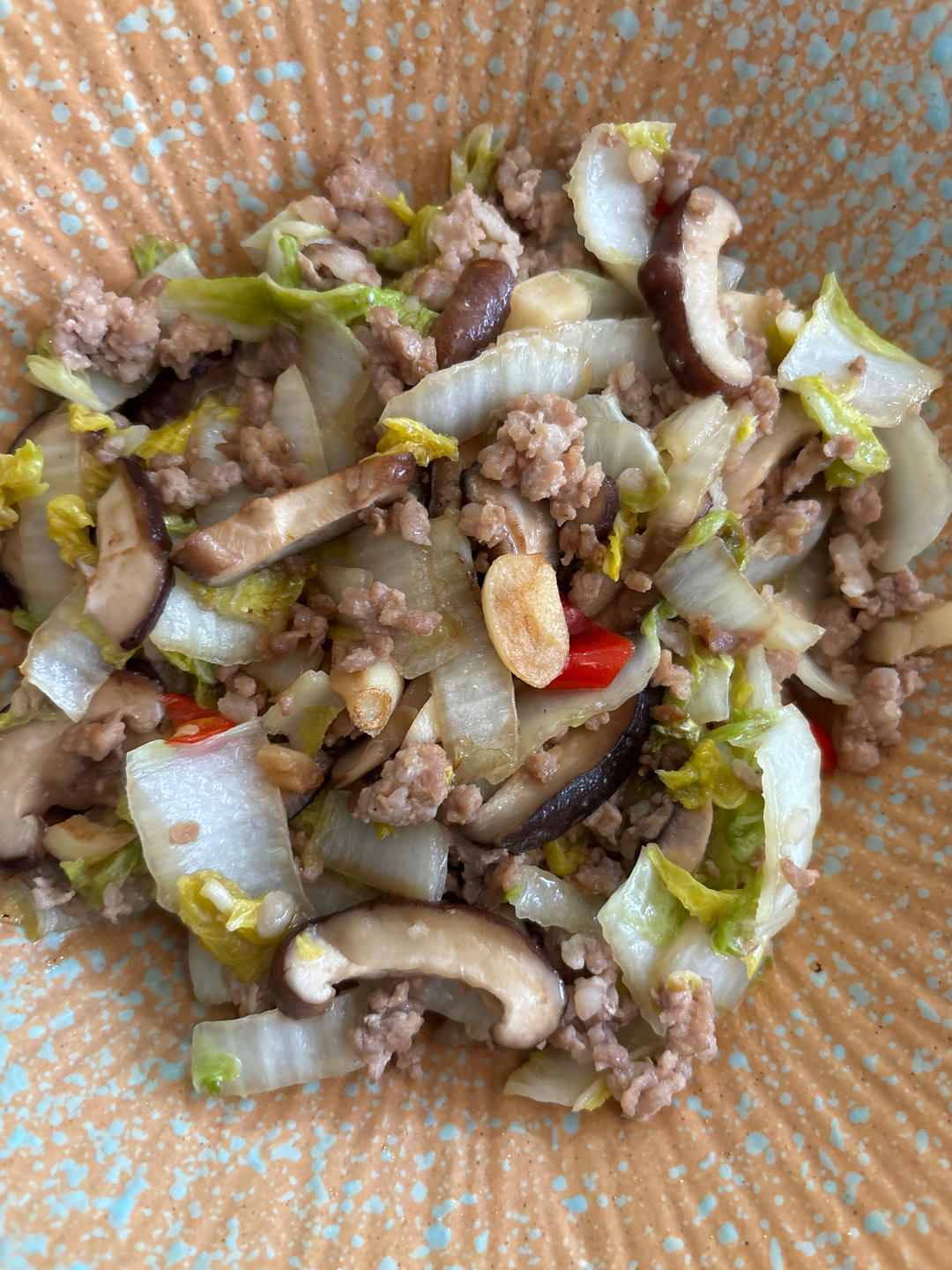 白菜炒肉末
