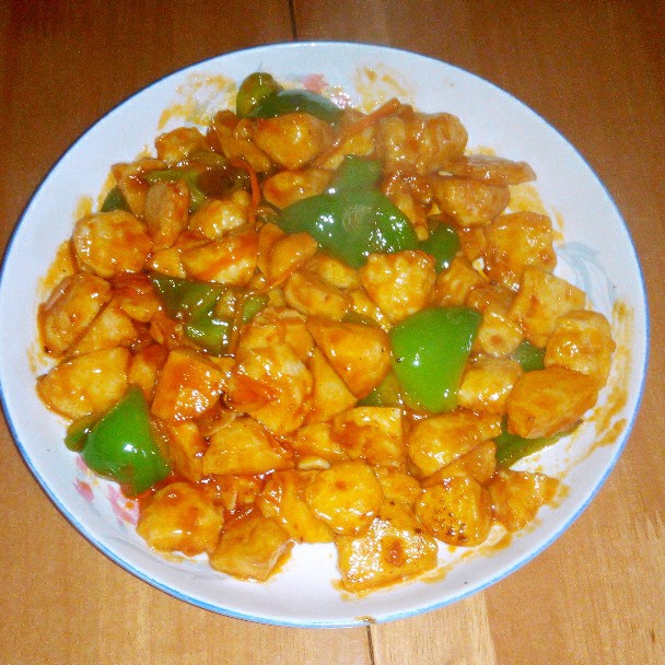 炒鱼丸