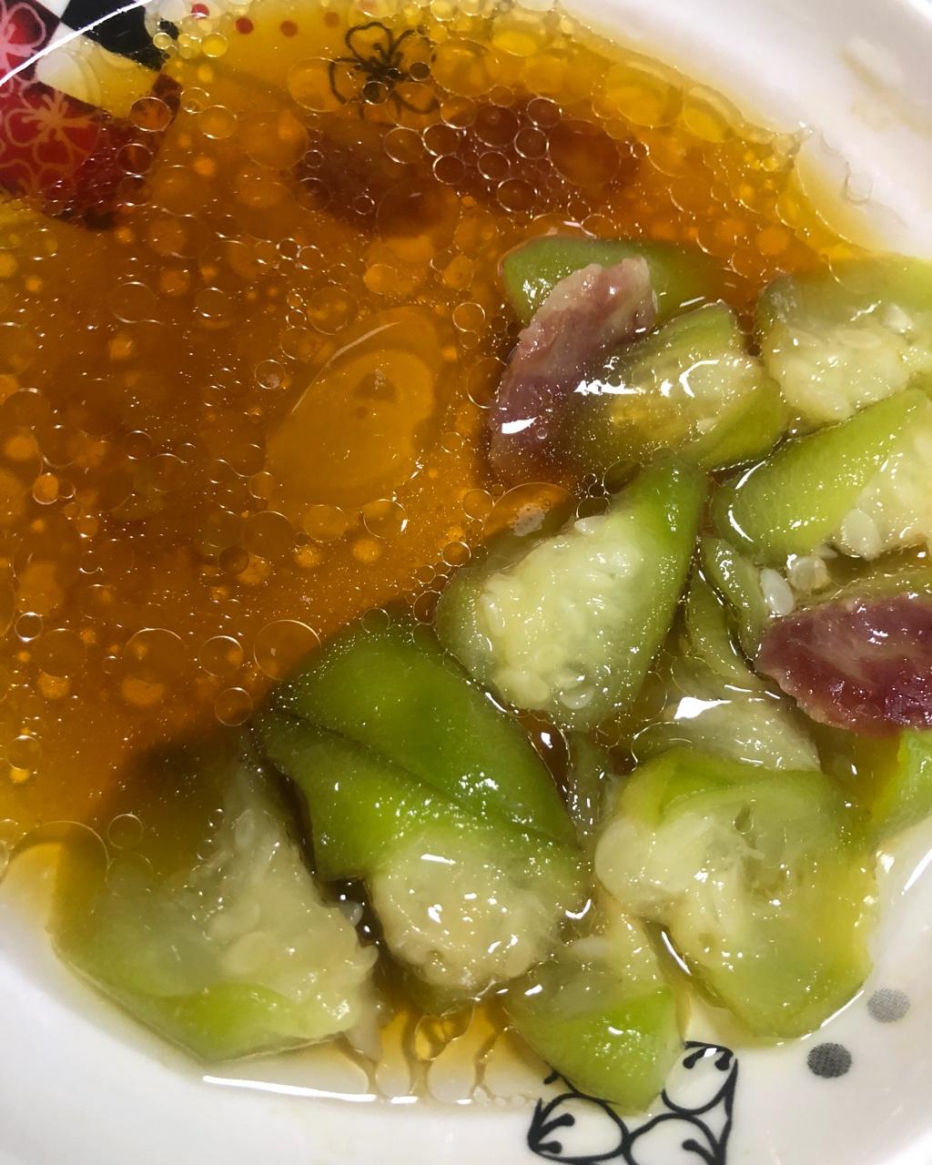 养猪的七小七小做的丝瓜蒸香肠鲜嫩美味傻瓜菜