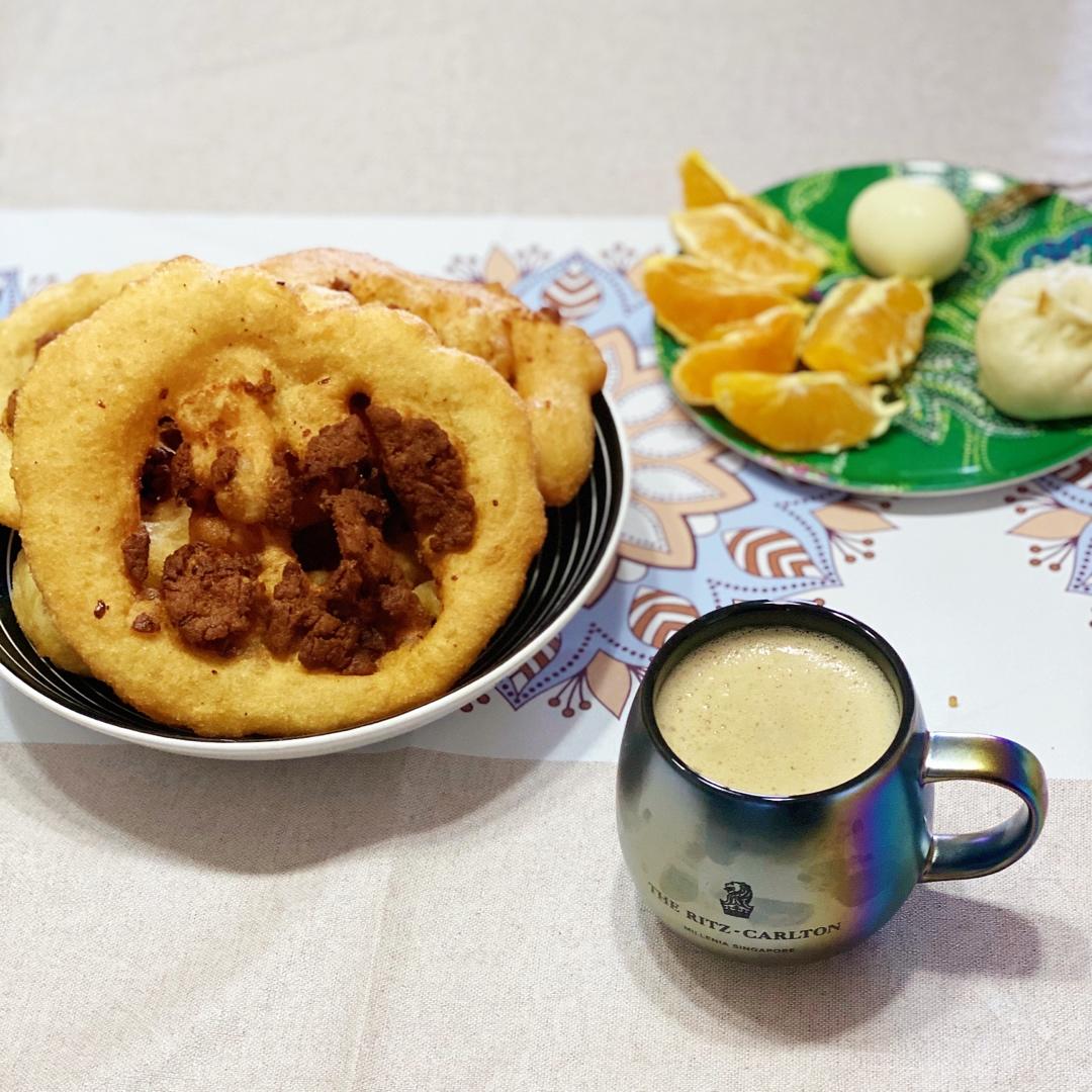 炸油饼、糖油饼