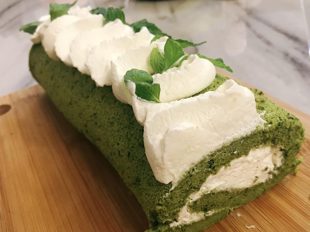 抹茶红豆蛋糕卷