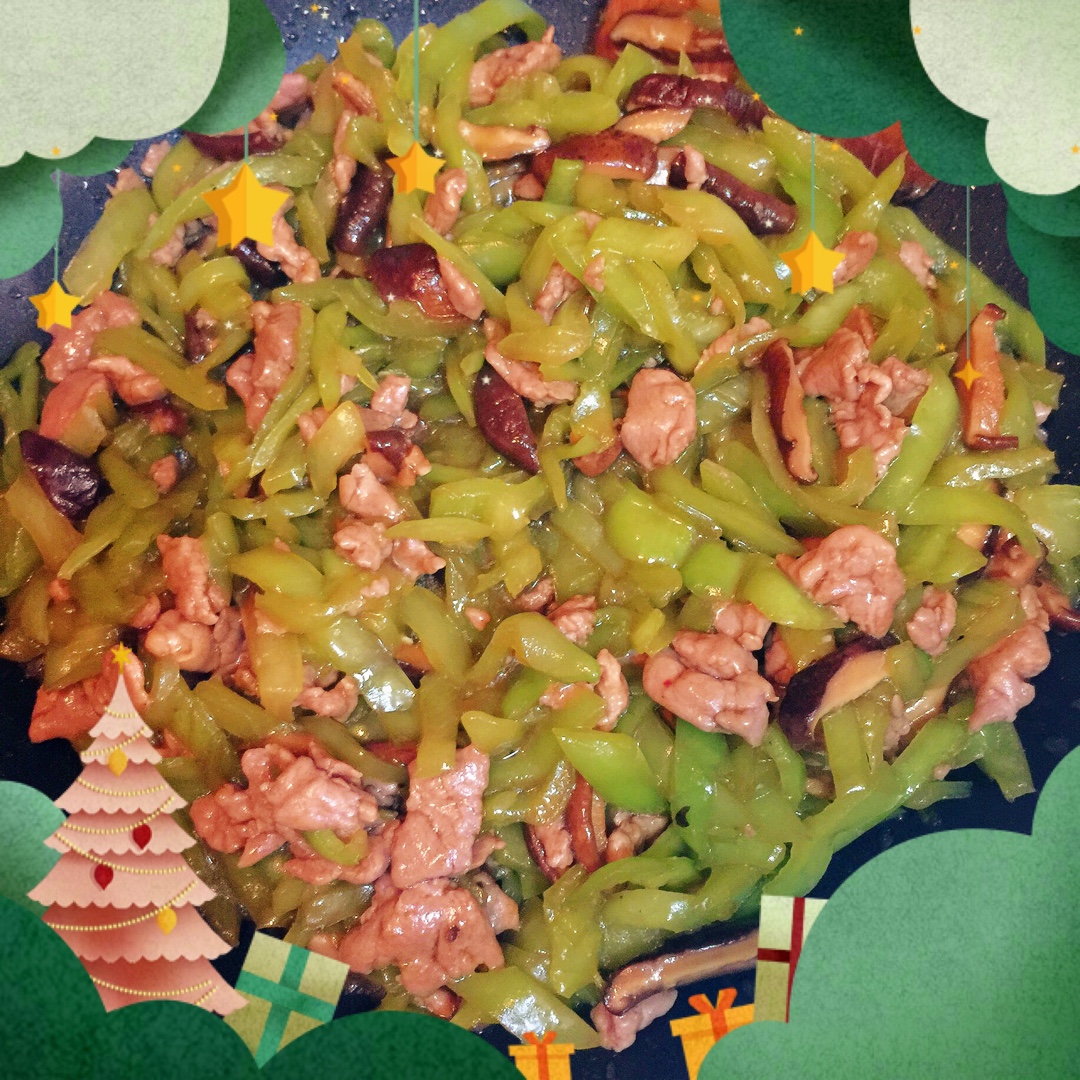 香菇炒肉，超级下饭哦