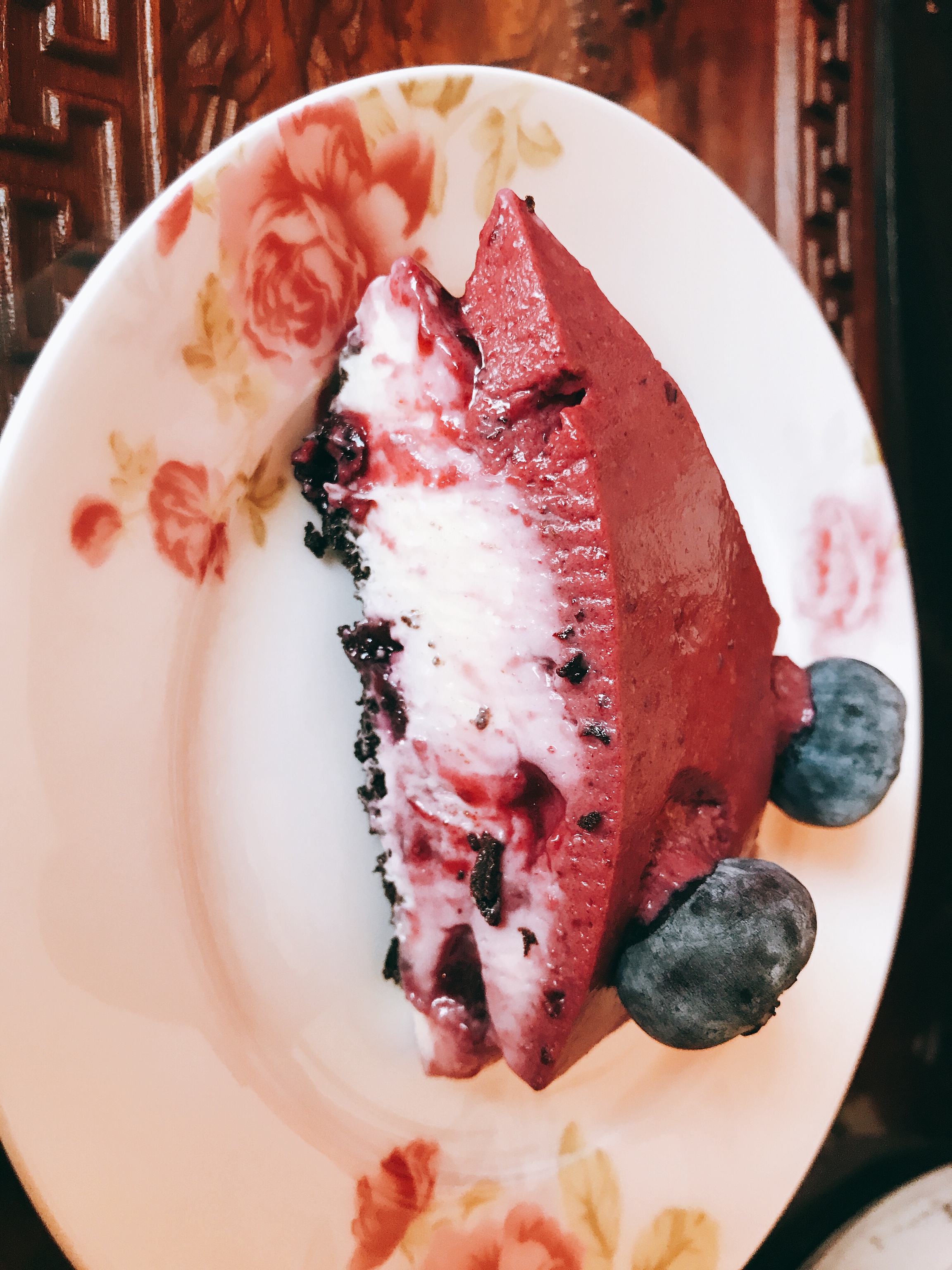 蓝莓酸奶冻芝士奥利奥蛋糕的做法 步骤9