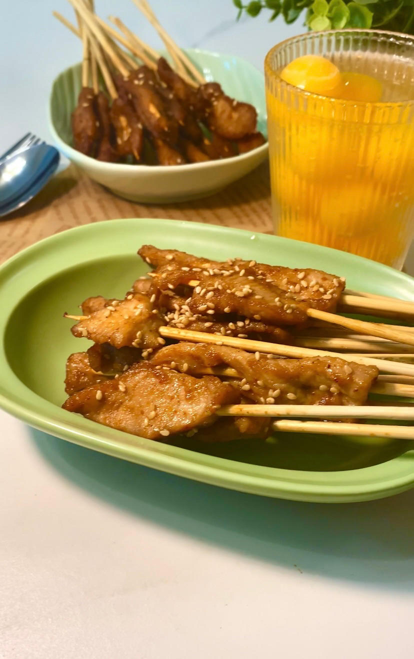 沙茶肉串一口一串