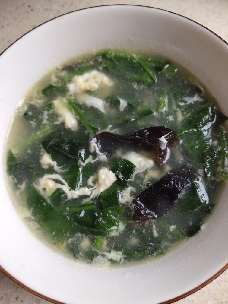 彭豆做的家常午餐小集合刚刚从嫂子家拔的菠菜,做个菠菜木耳汤android