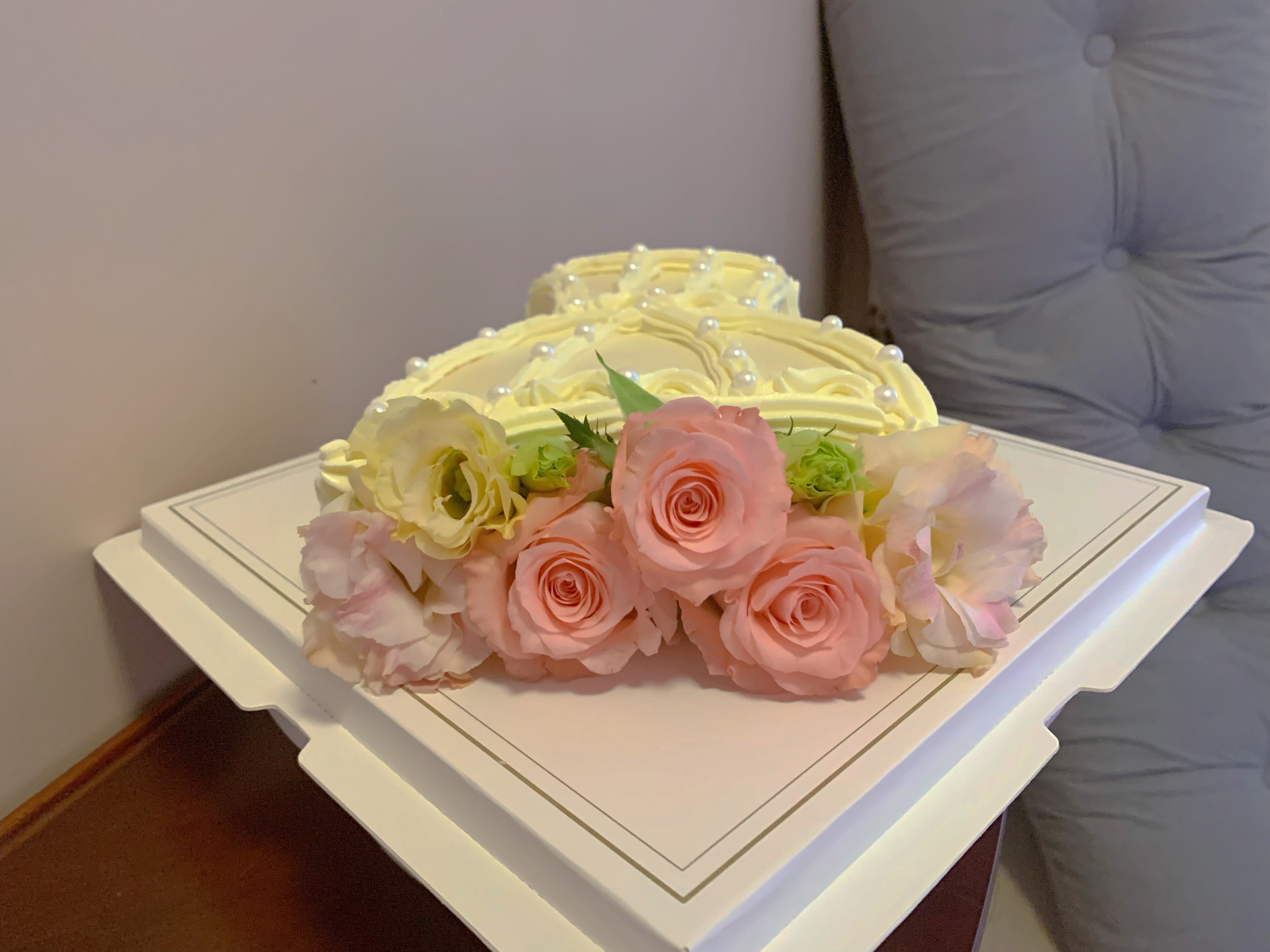 油画质感的花束蛋糕