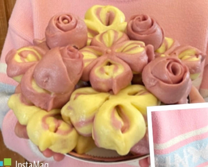 紫薯花样馒头〈一次发酵〉