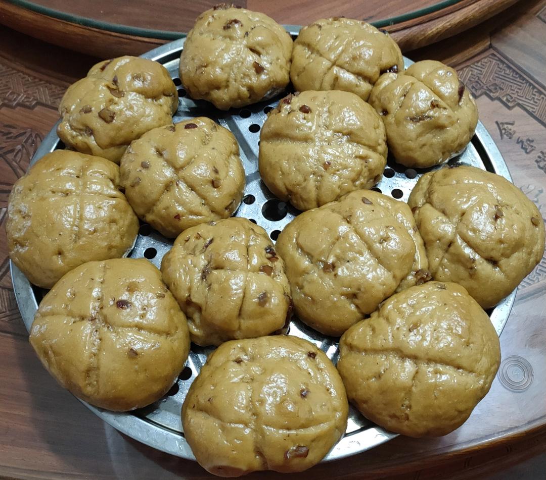 一次发酵红枣开花馒头