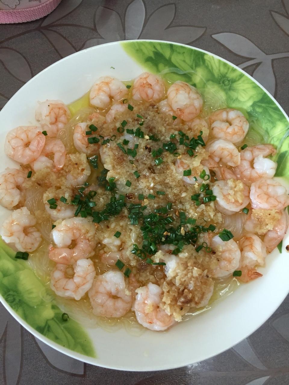 蒜蓉粉丝蒸明虾仁