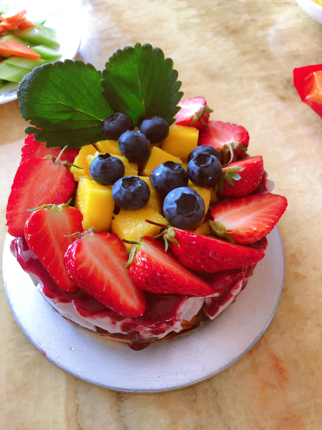 蓝莓酸奶慕斯巴斯克芝士蛋糕！双重享受！