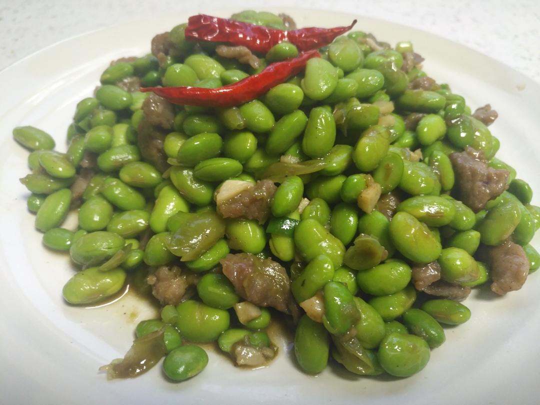 毛豆炒肉