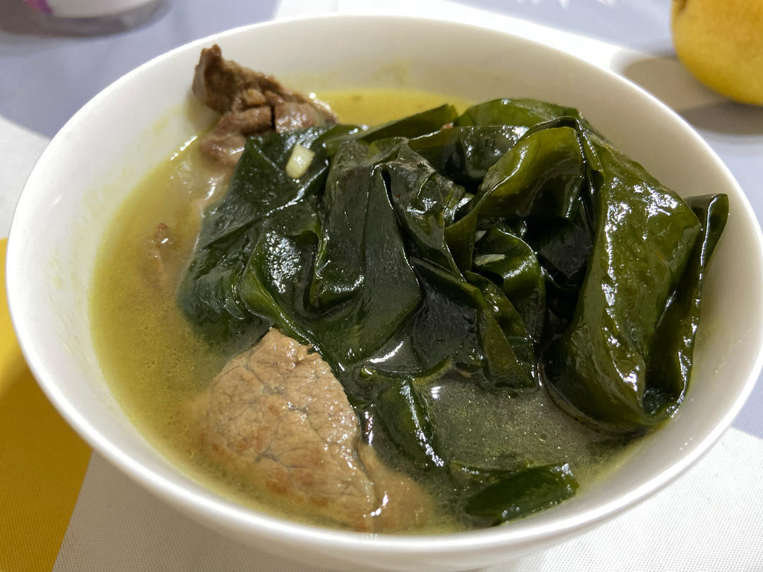 12+裙带菜牛肉片汤，补钙好选择！