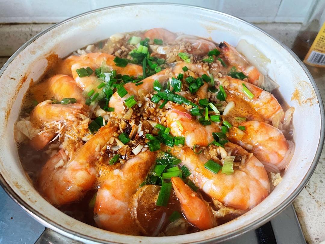 蒜泥大虾煲