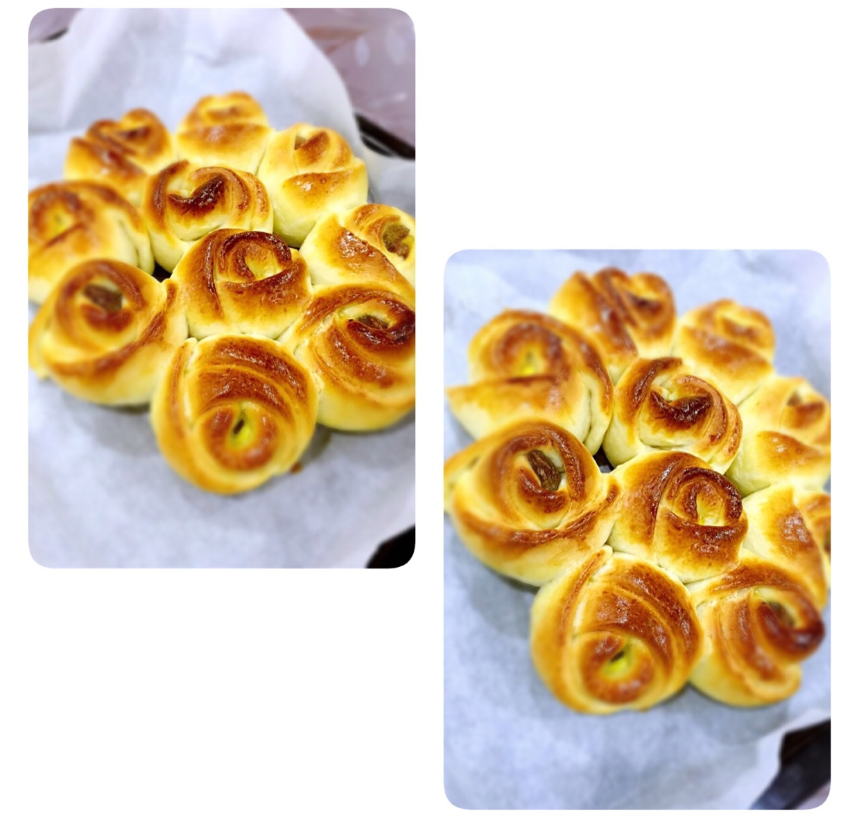 玫瑰花面包