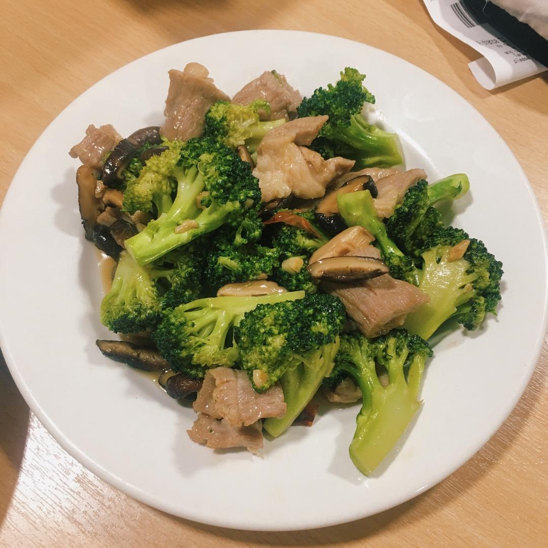 蓝瘦香菇
（西蓝花瘦肉炒香菇）