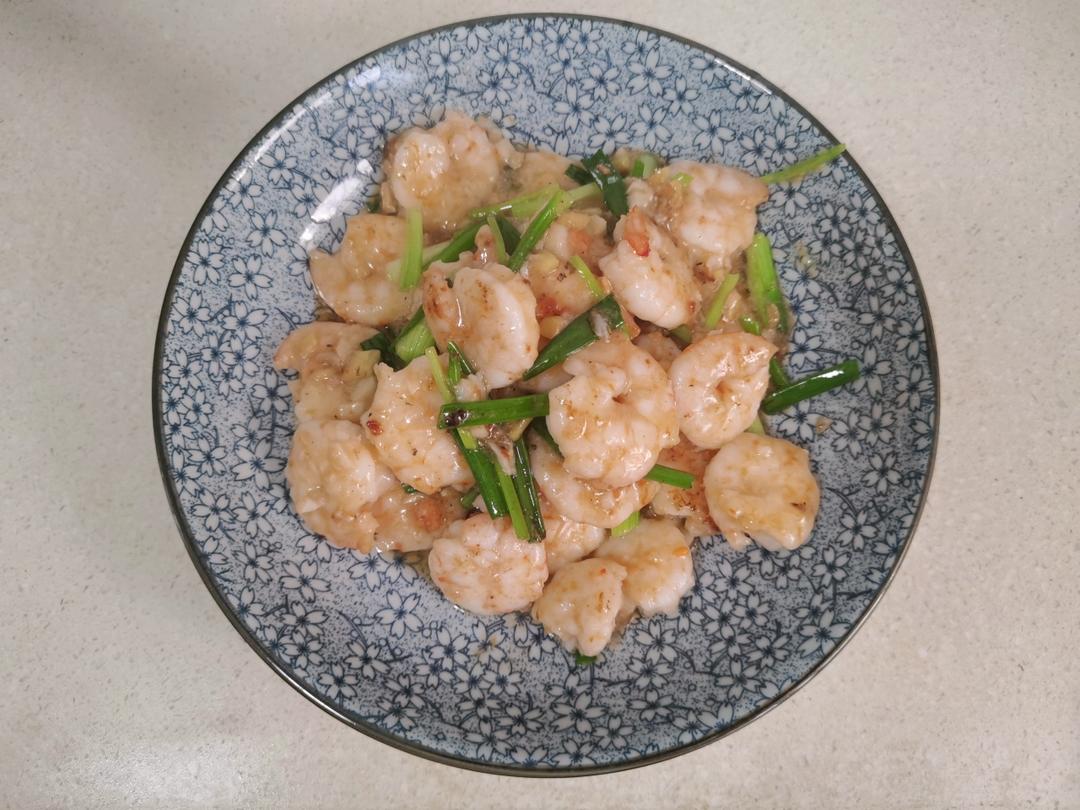 葱爆虾仁