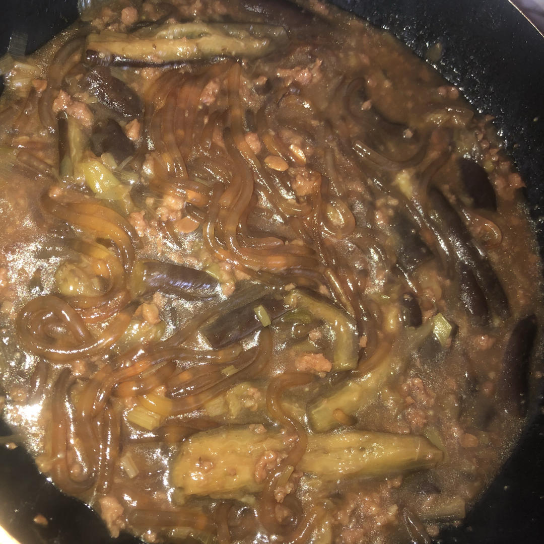肉末茄子粉丝煲