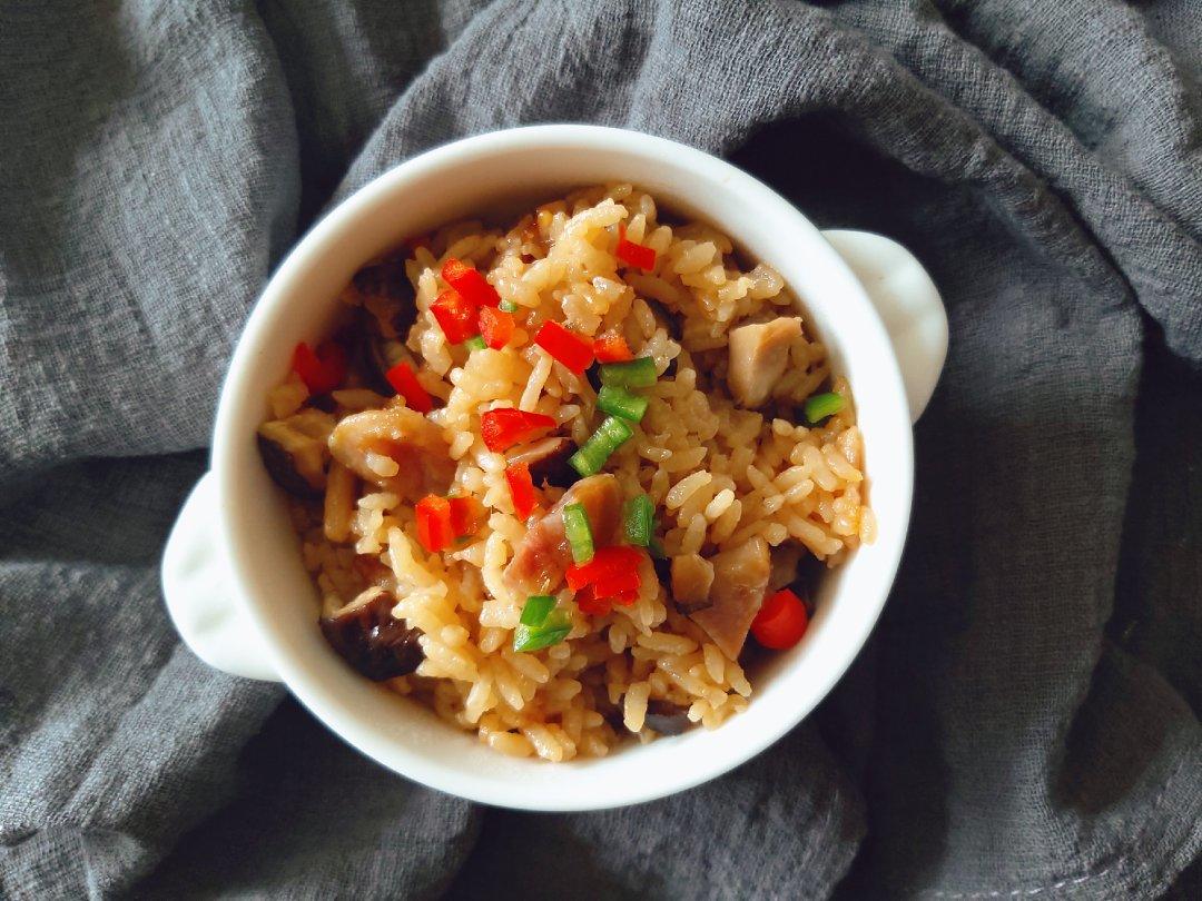 电饭锅版香菇腊肠饭