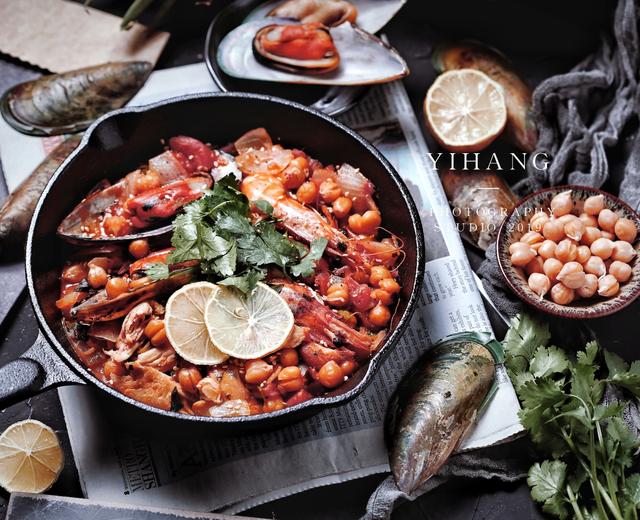 冬阴功炖鹰嘴豆的做法