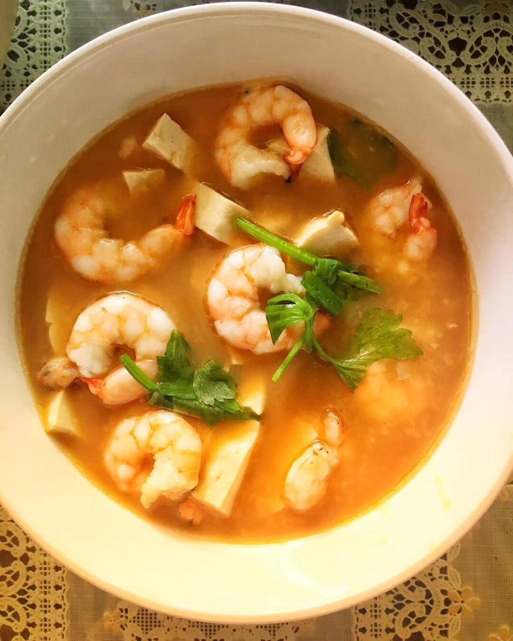 虾仁豆腐蒸水蛋