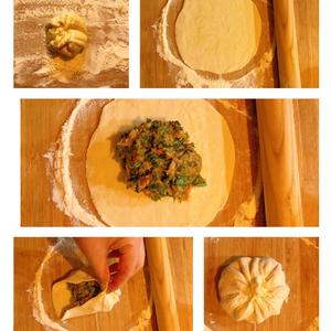 野韭菜的N种吃法-皮薄如纸猪肉韭菜馅饼的做法 步骤7