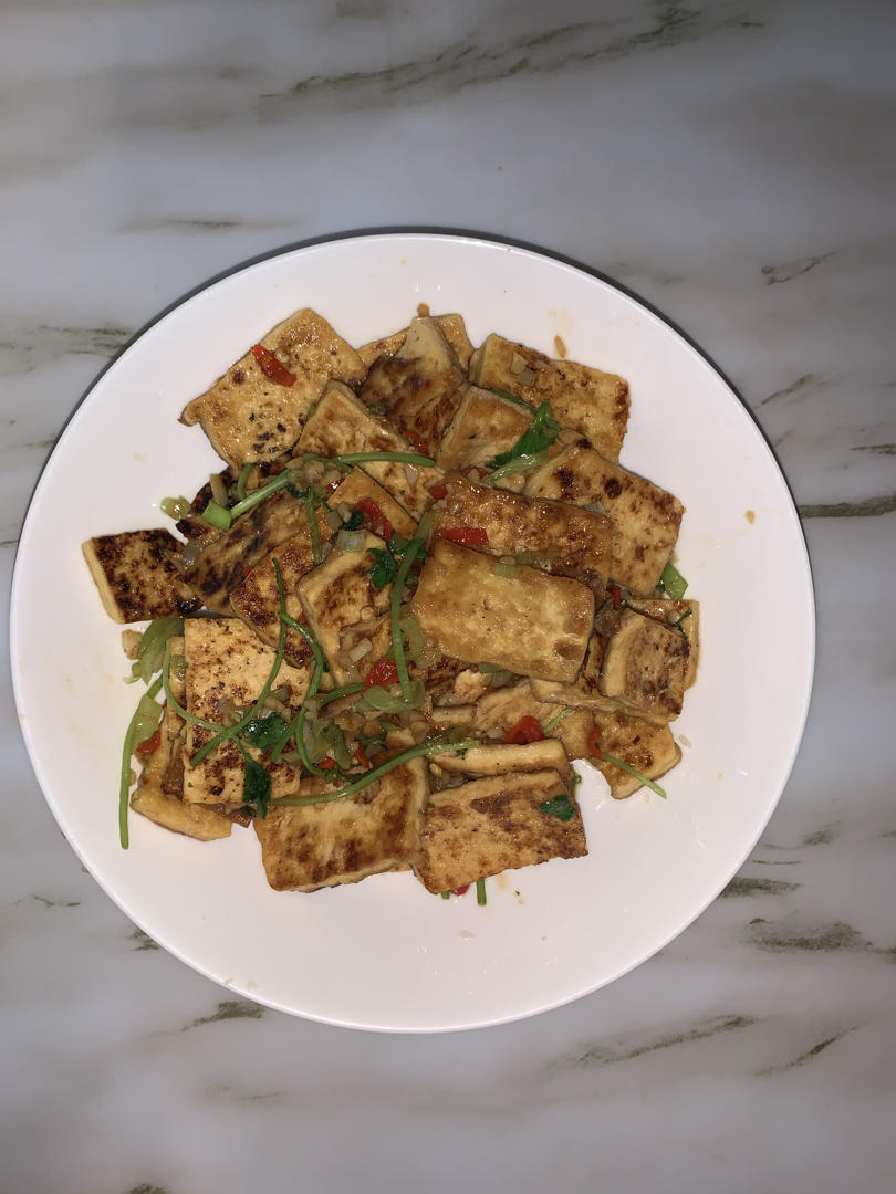焖煎豆腐
