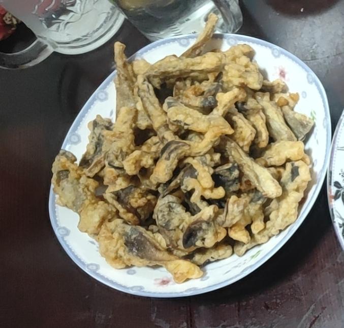 软炸蘑菇（平菇）