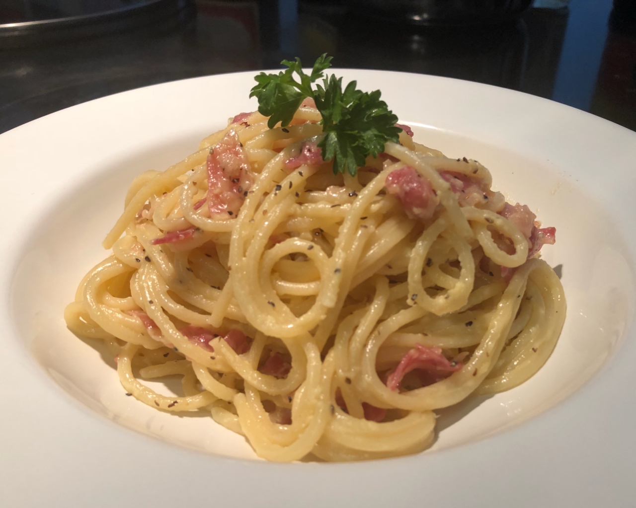 Carbonara Spaghetti（奶酪培根意面）的做法