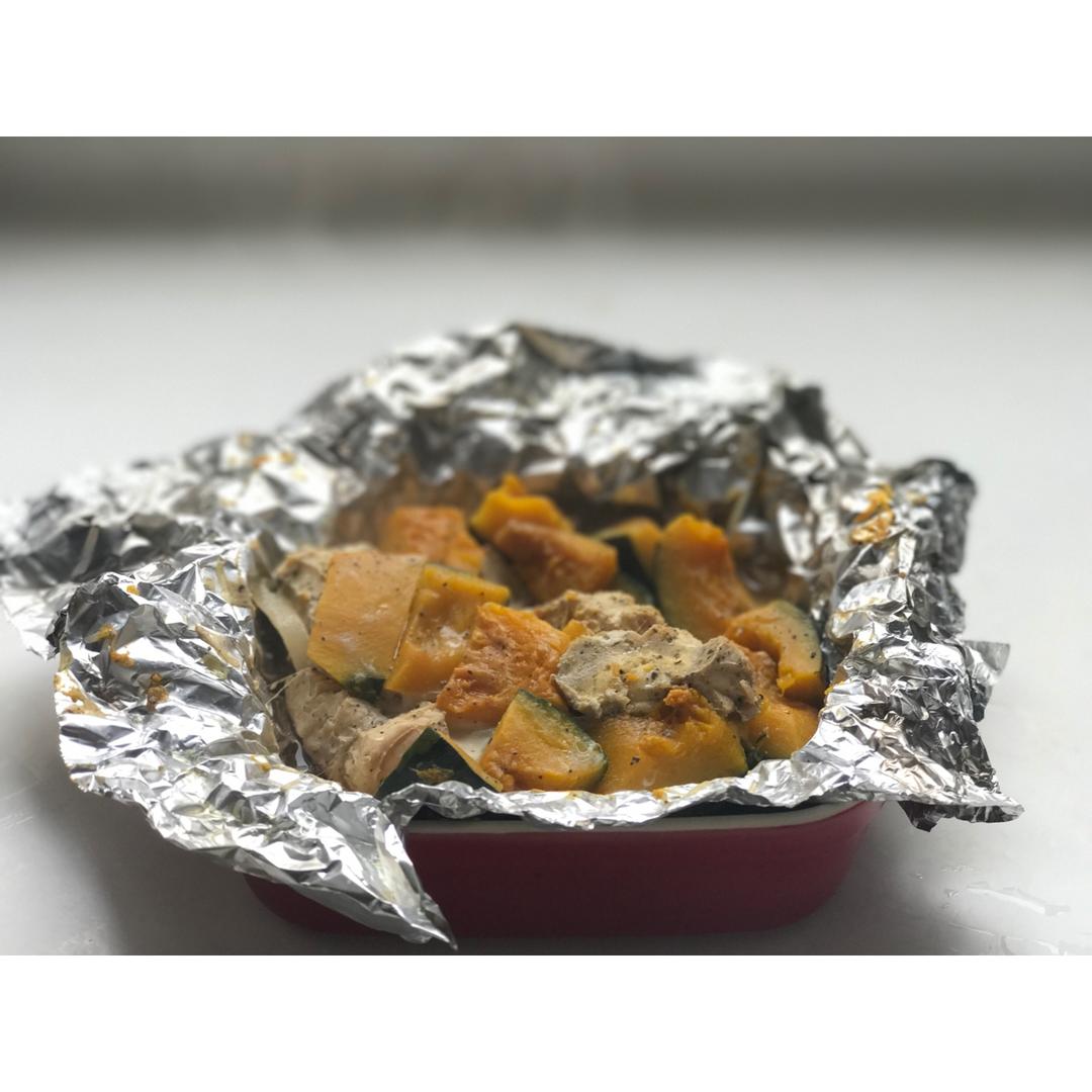 【健康三餐】孜然南瓜蒸鸡胸