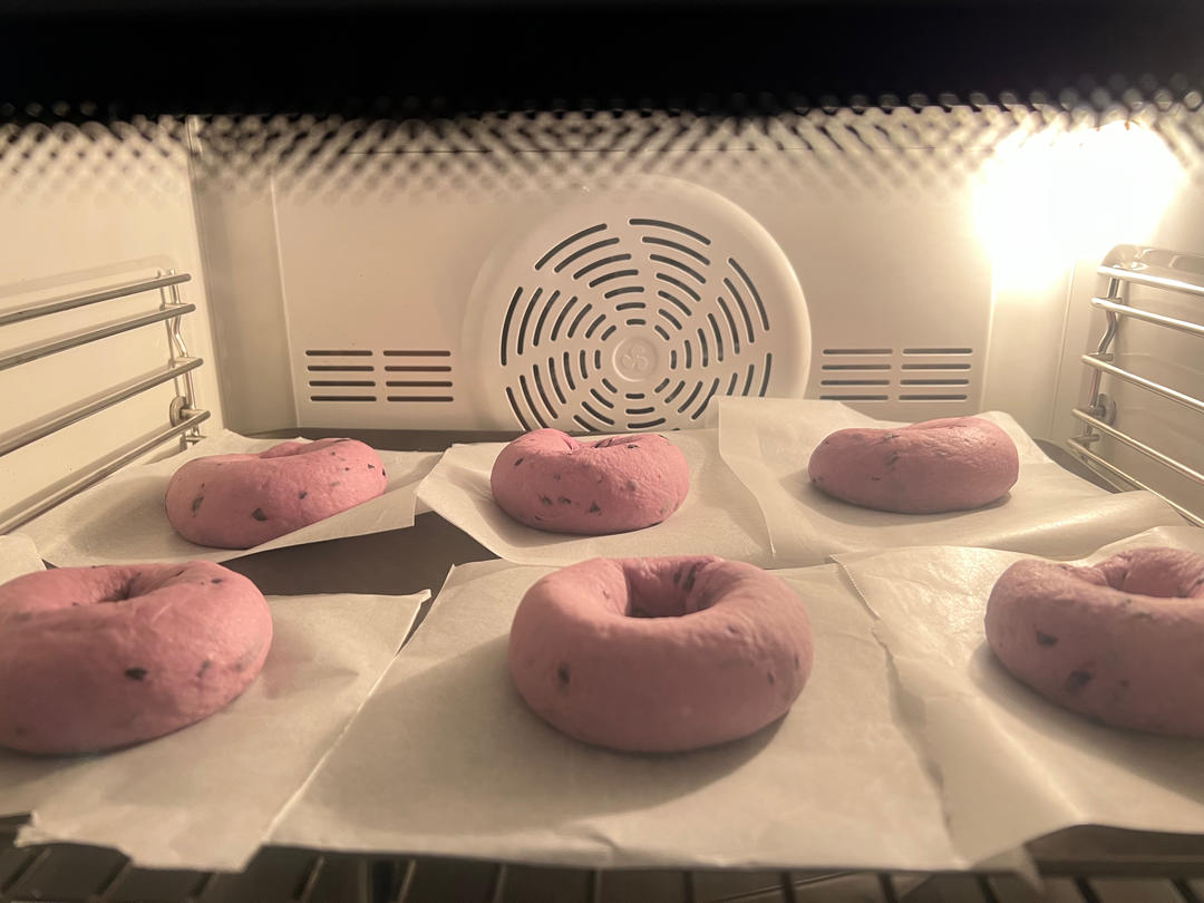 奶香蓝莓乳酪贝果💗新鲜水果香气🥯