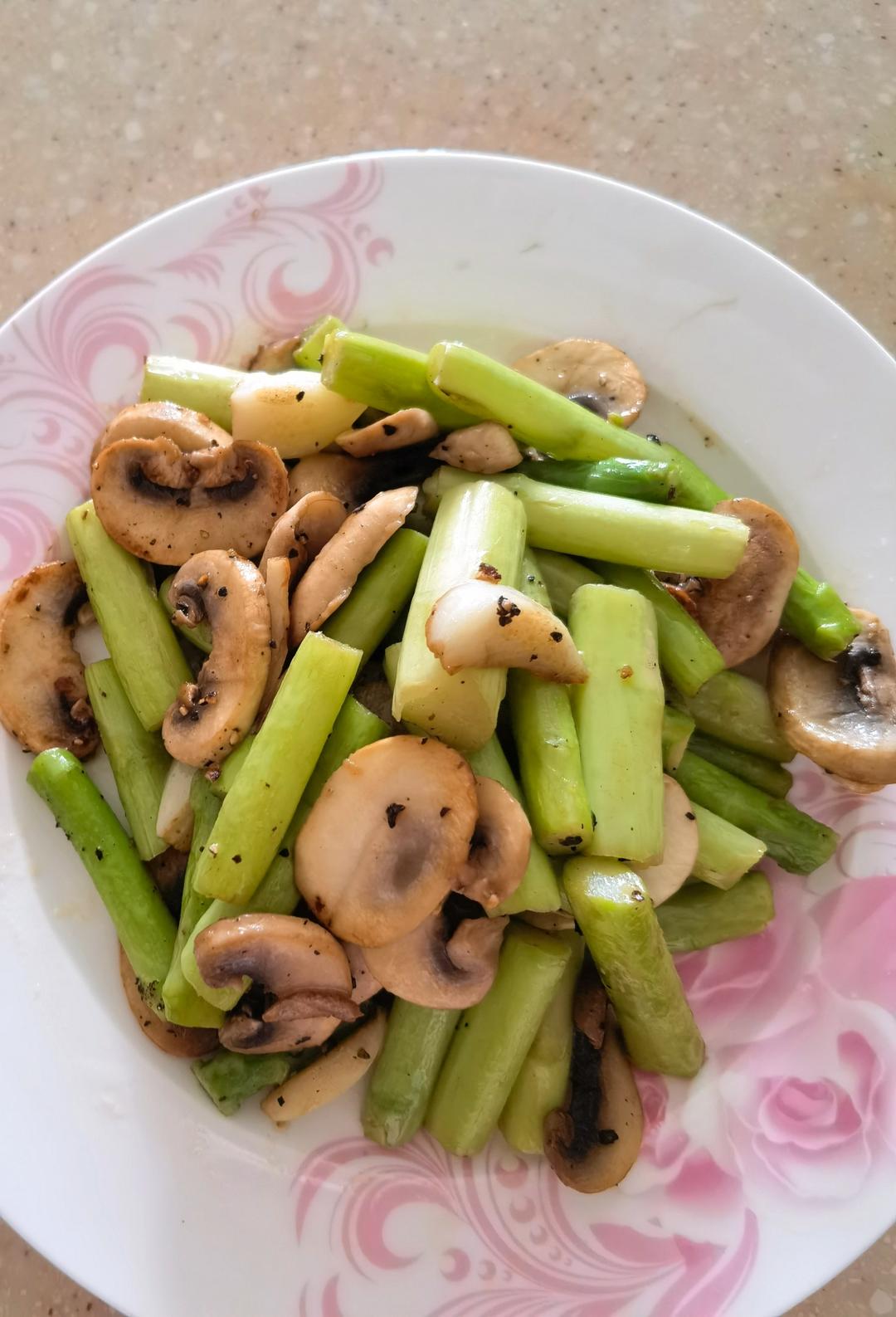 香煎芦笋口菇