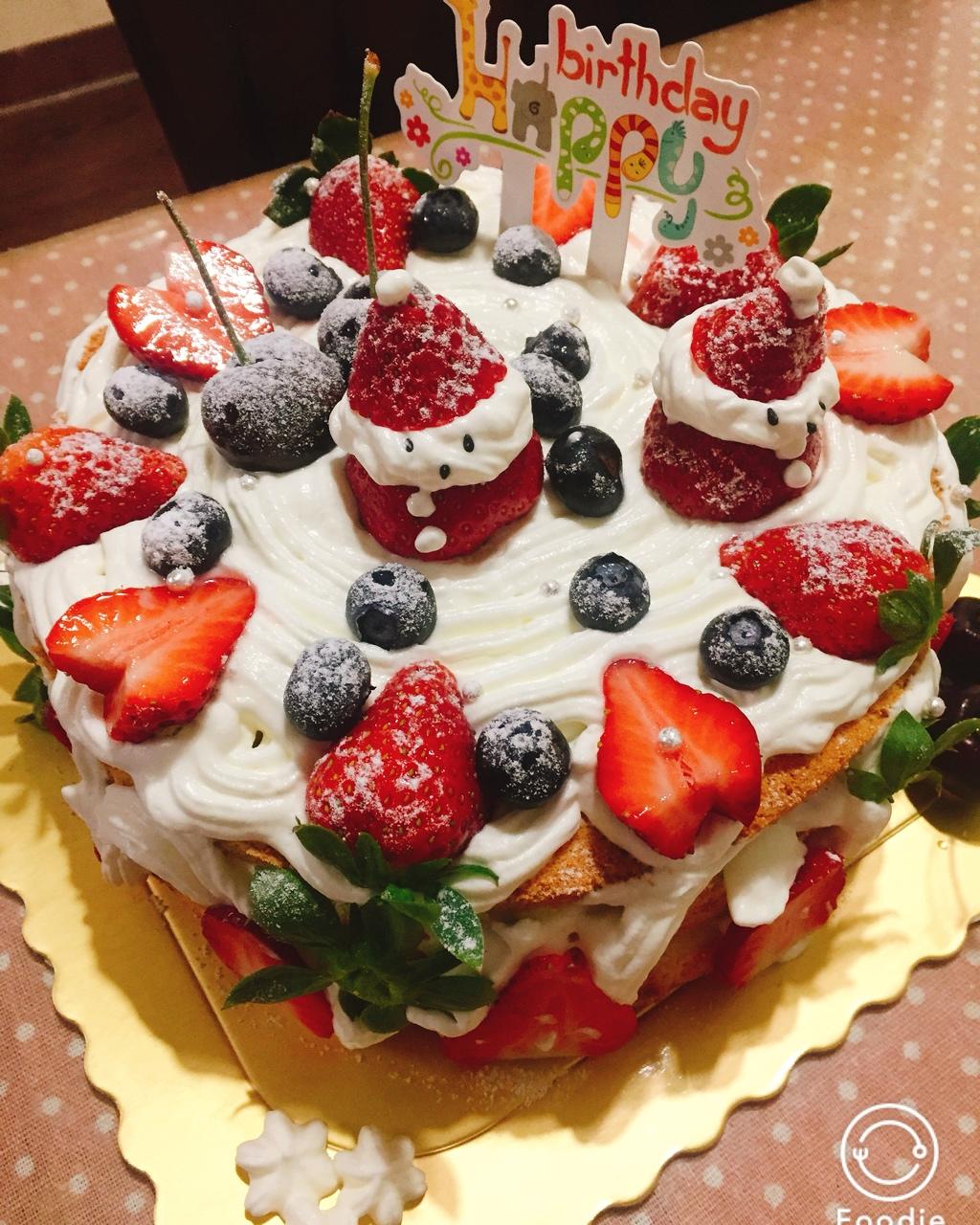 【零失败】不会裱花没关系的水果裸蛋糕 芒果裸蛋糕 完美戚风胚