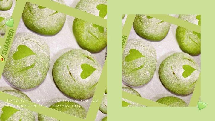 抹茶红豆软面包