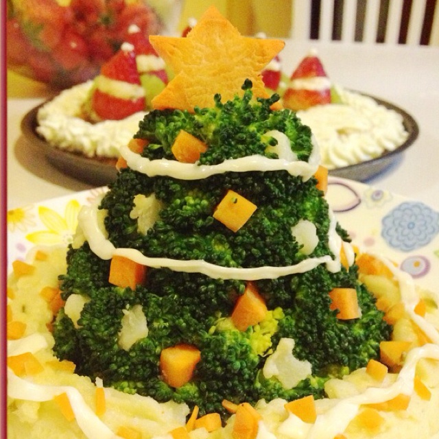 missscloud做的西兰花圣诞树