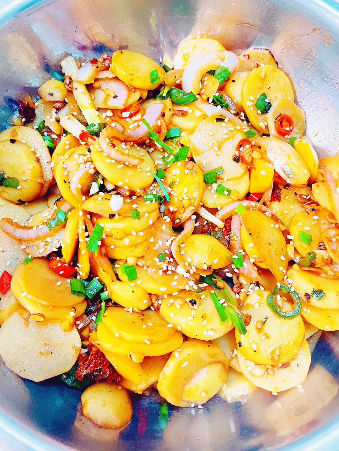 脆感少油的干锅土豆片