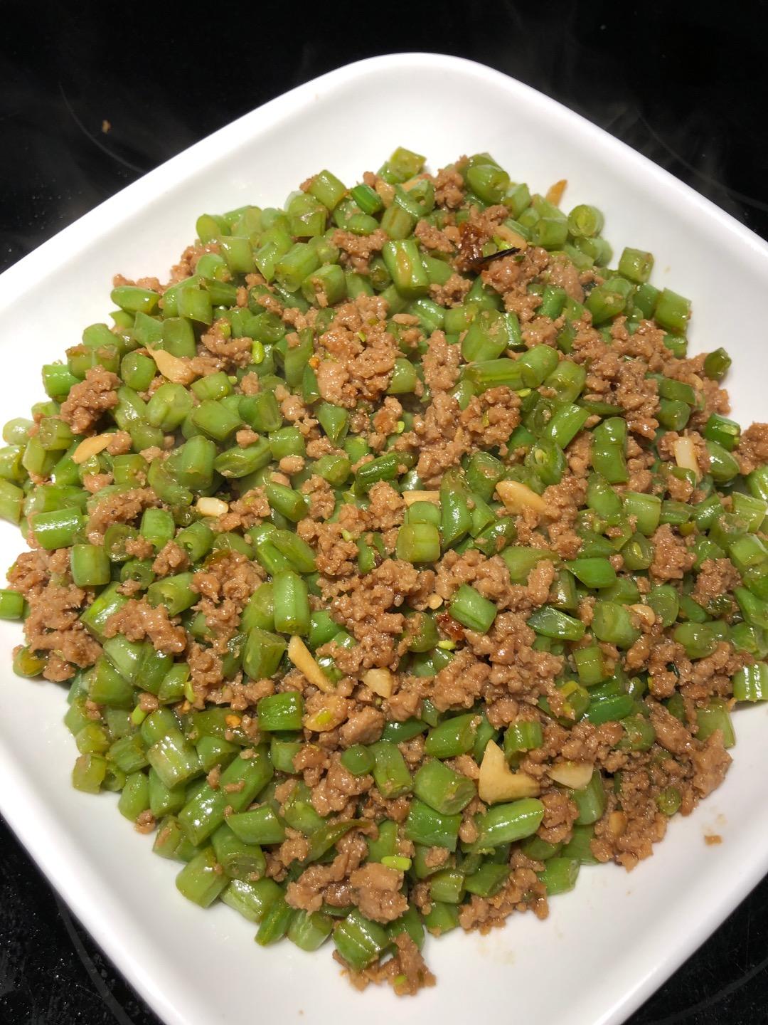 肉沫豆角下饭菜