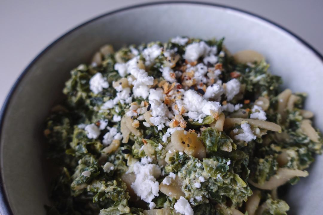 希腊风味-酸奶菠菜意面🇬🇷Spinach Tzatziki Rotini