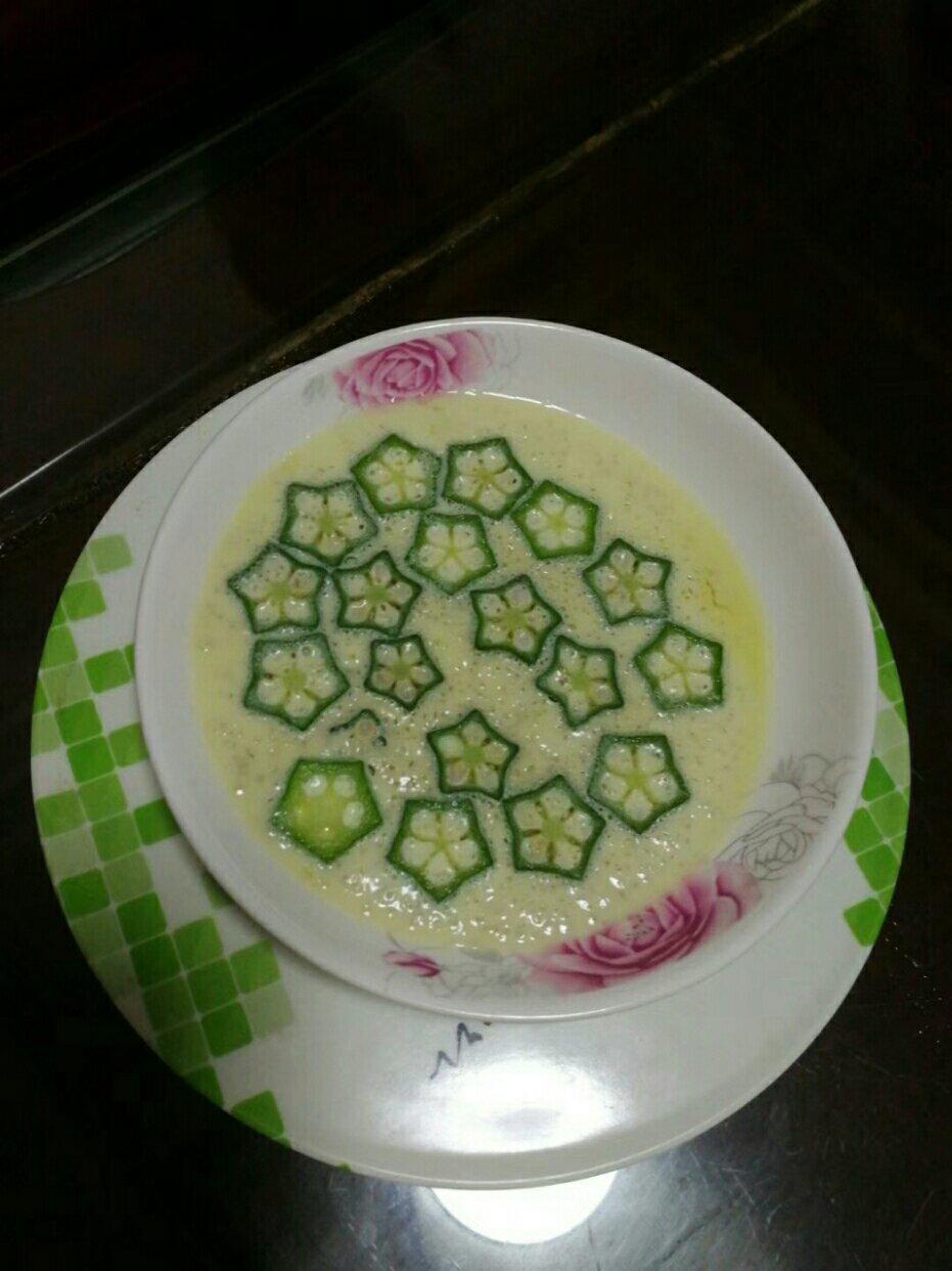 颜值控-做一朵开在碗里的花秋葵蒸水蛋