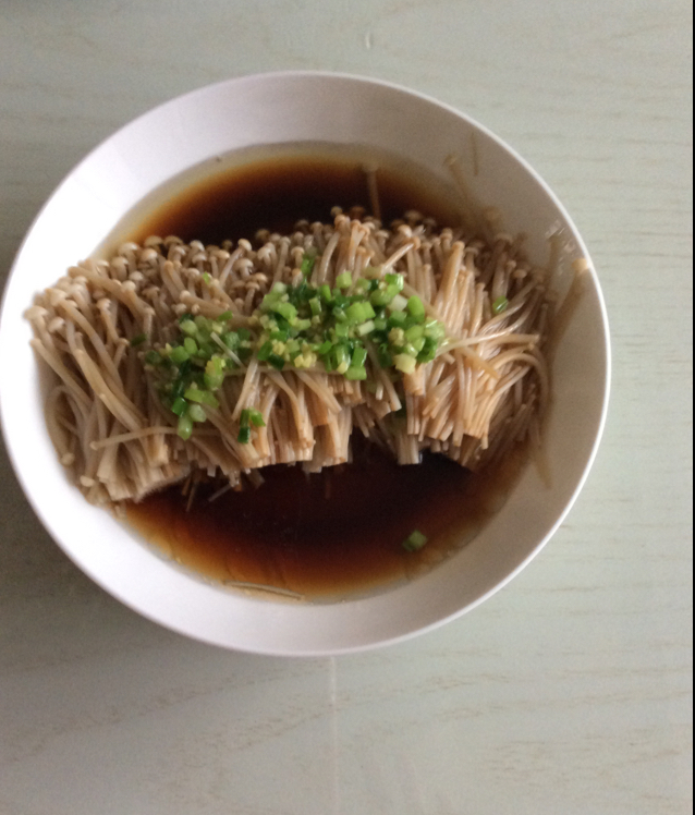 葱油蒸金针菇