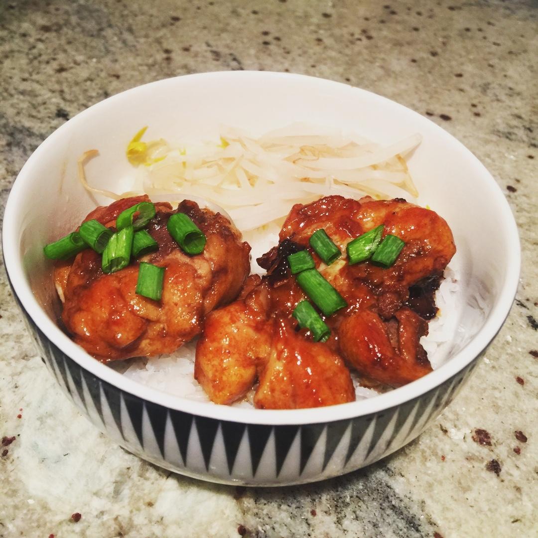 简单快手照烧鸡腿饭