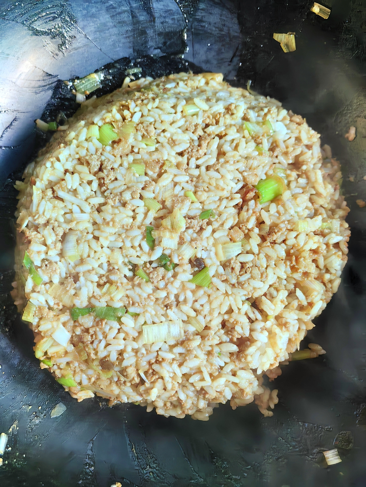 家里有大米就可以吃到香喷喷的猪肉大葱烧麦的做法 步骤10