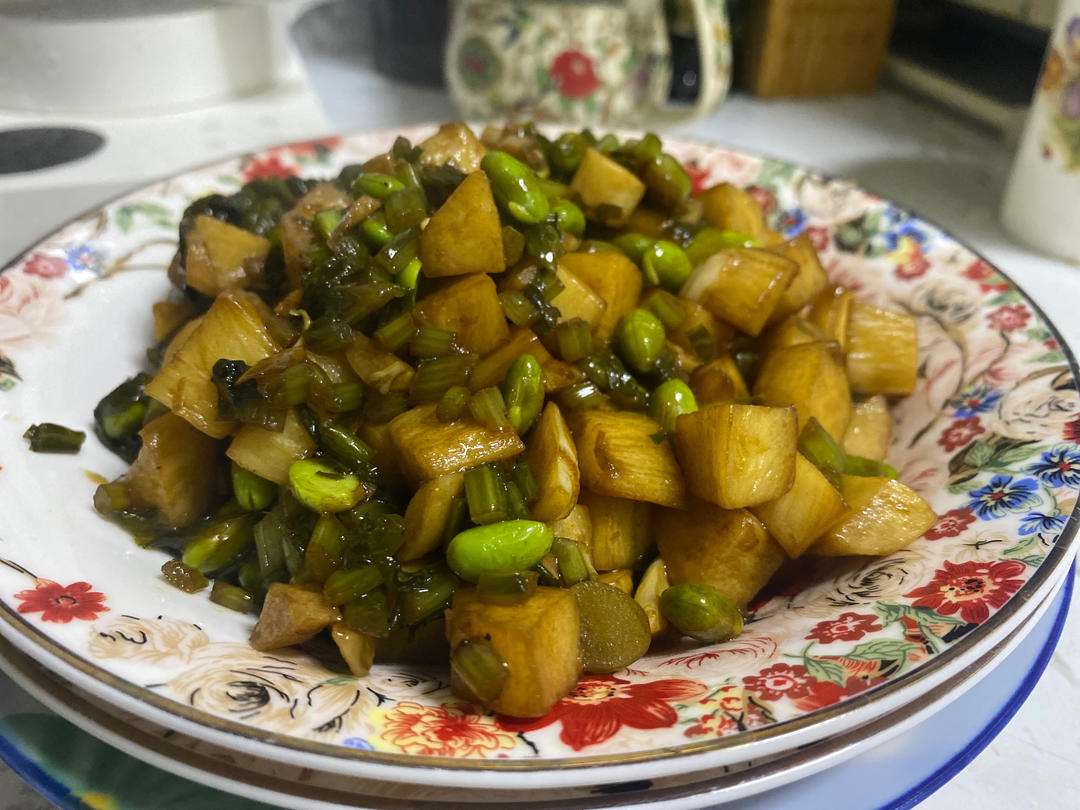 雪菜茭白炒毛豆