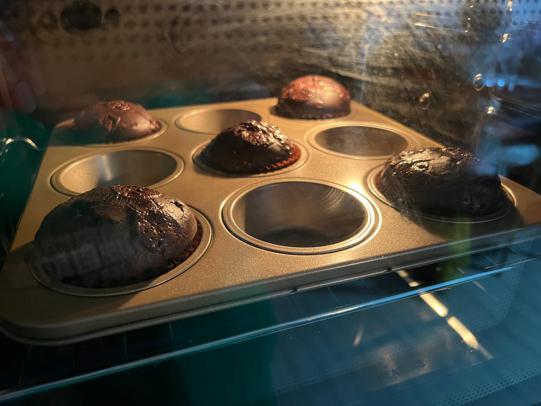 星巴克同款丨巧克力蘑菇头玛芬蛋糕丨免打发零失败